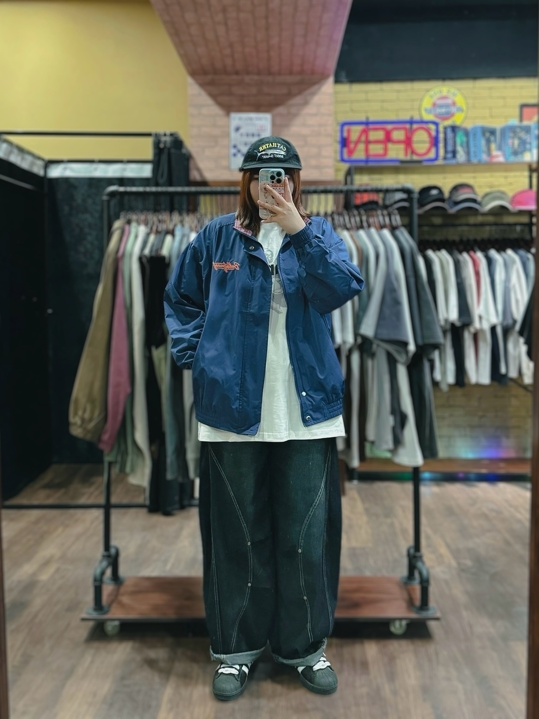 美式復古刺繡拼布外套