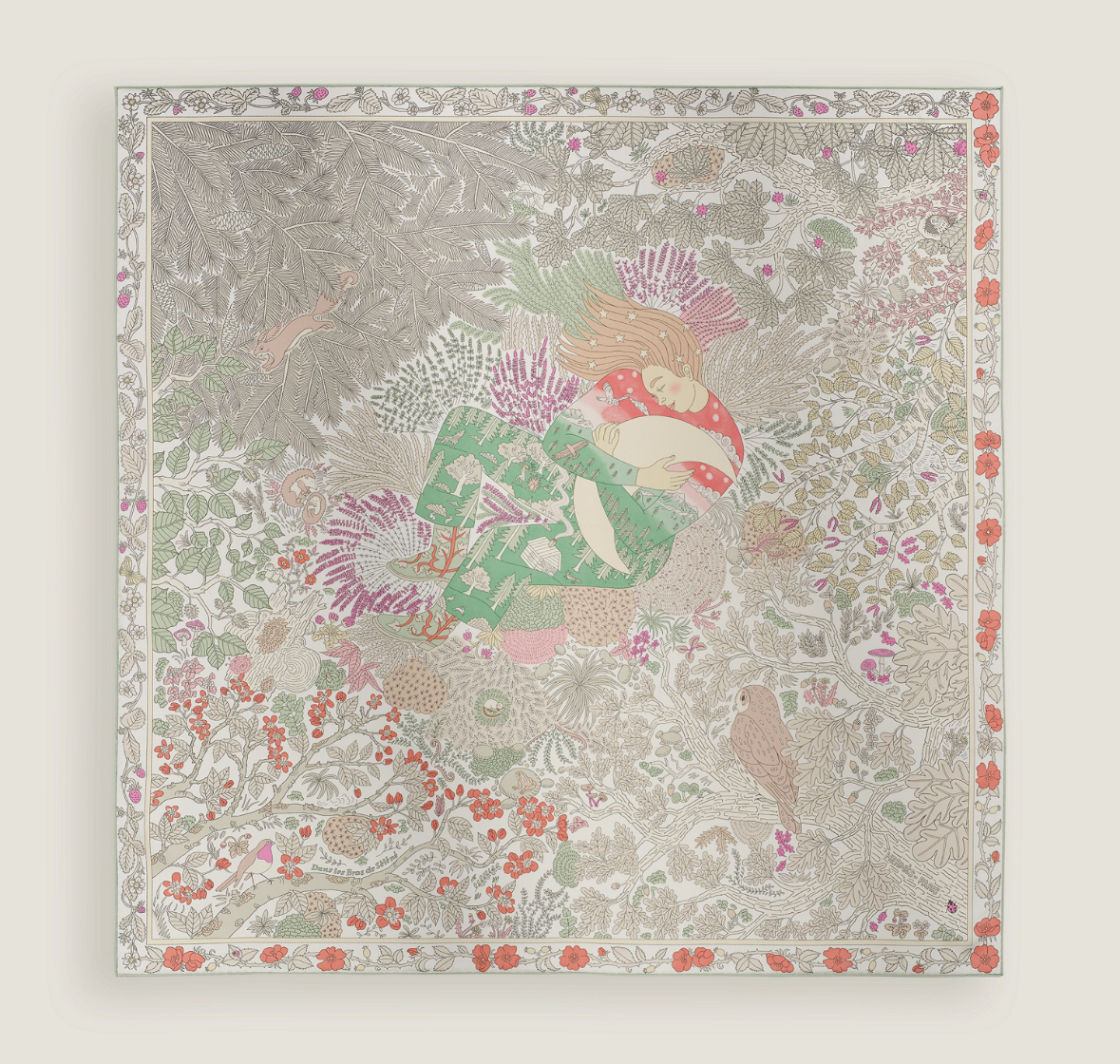 Dans les Bras de Selene scarf 90x90cm