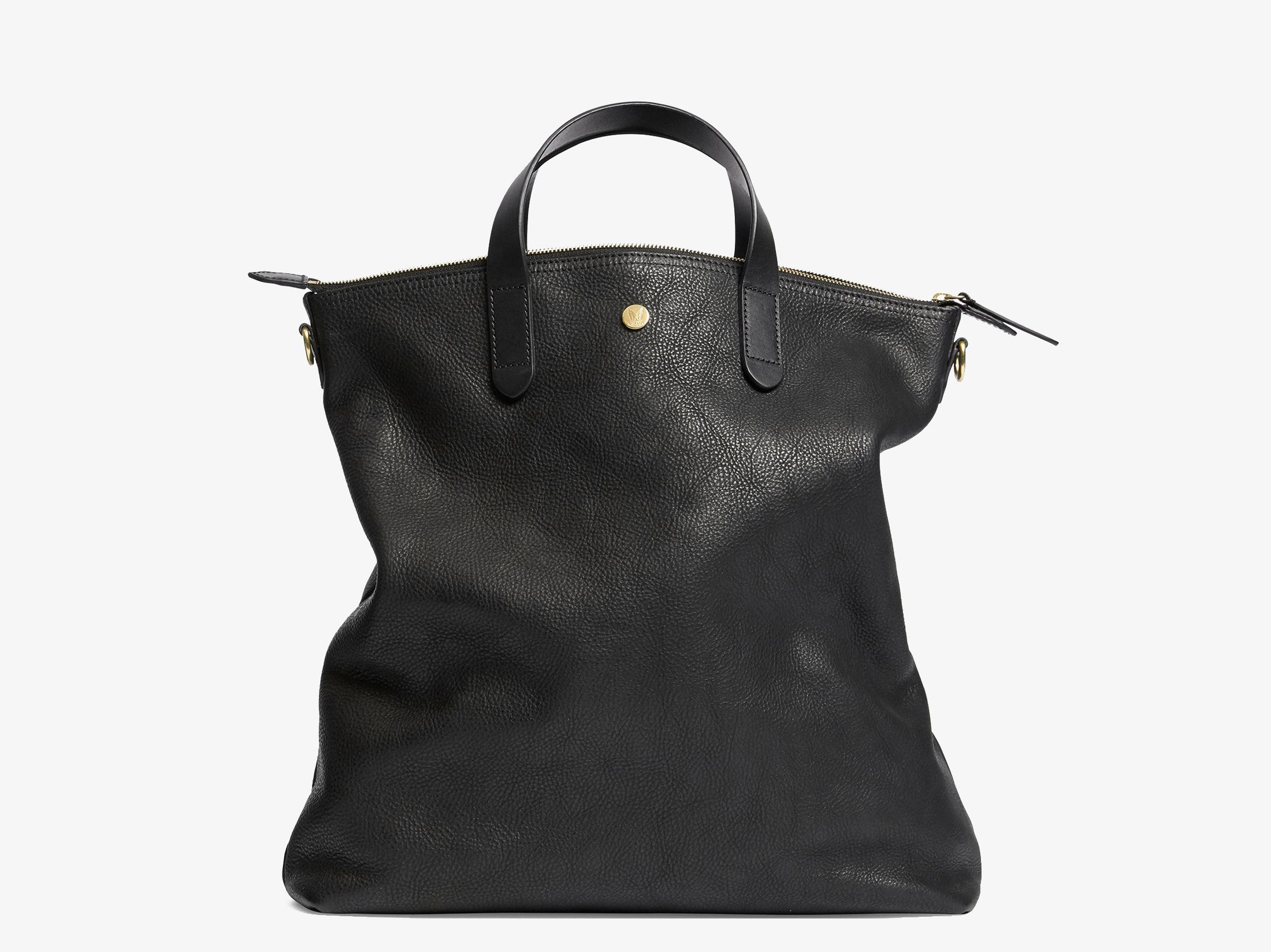 MISMO | SHOPPER LEATHER 植鞣革版極簡托特包_棕、黑