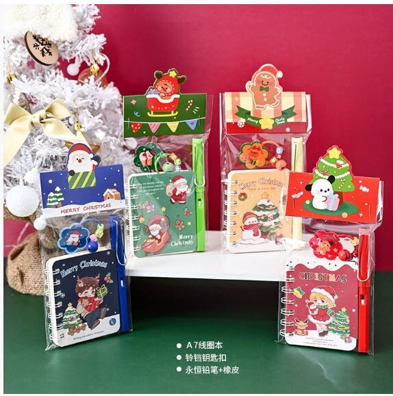圣诞预购 圣诞文具套装 永恒笔+A7线圈本+随机一个物品