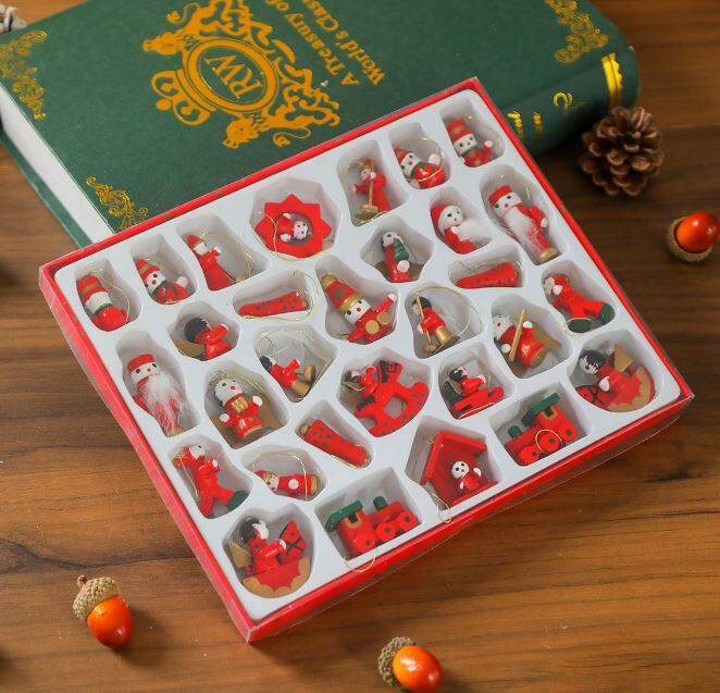 圣诞预购 木质圣诞装饰品挂件