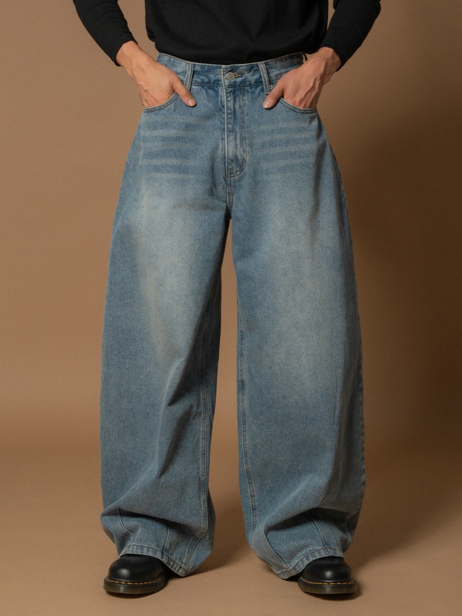 Ready 大氣球牛仔褲 彎刀褲