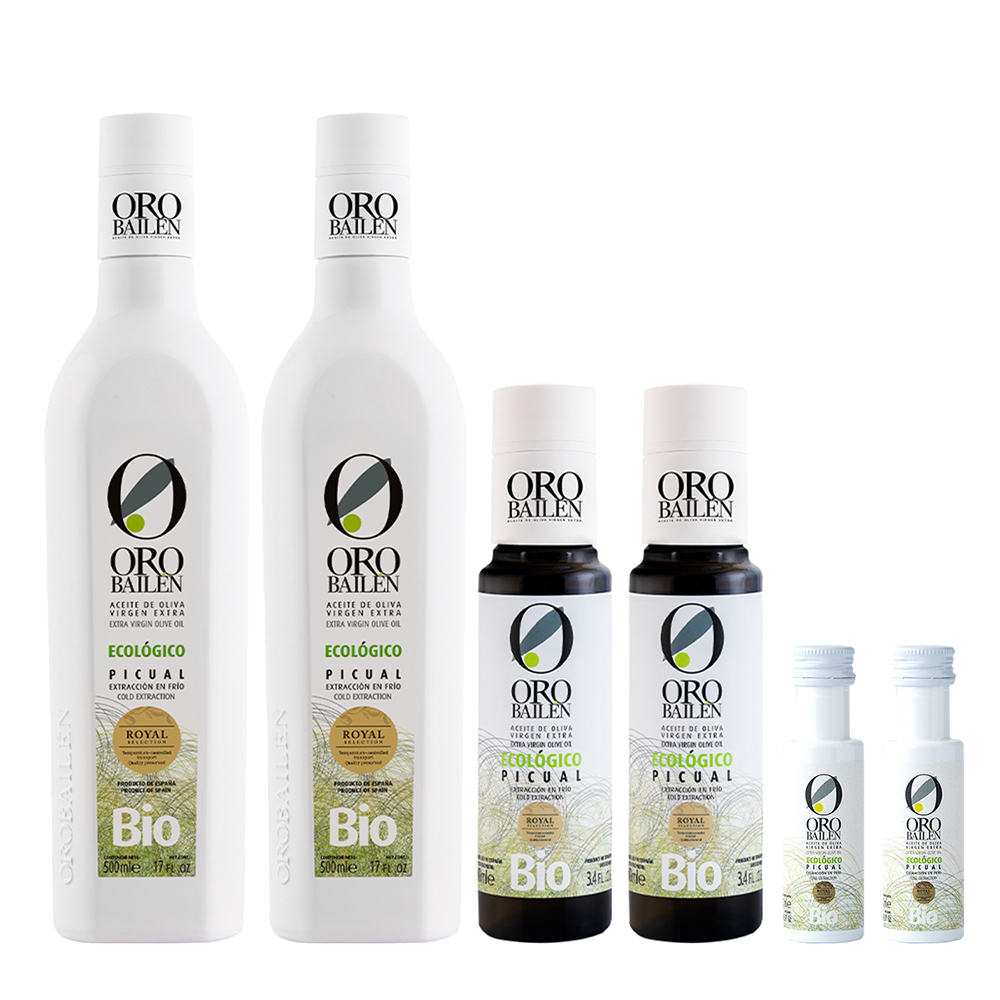 皇嘉有機特級冷壓初榨橄欖油Picual 500ml*2+100ml*2+25ml*2