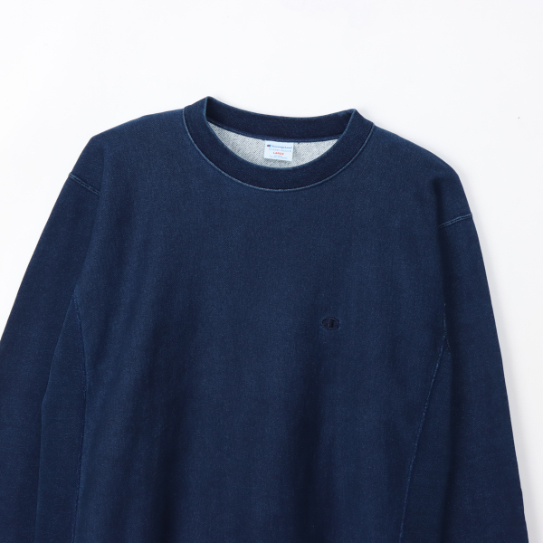 男款- REVERSE WEAVE 寬版刺繡衛衣 -深藍色（C3-C020-330）