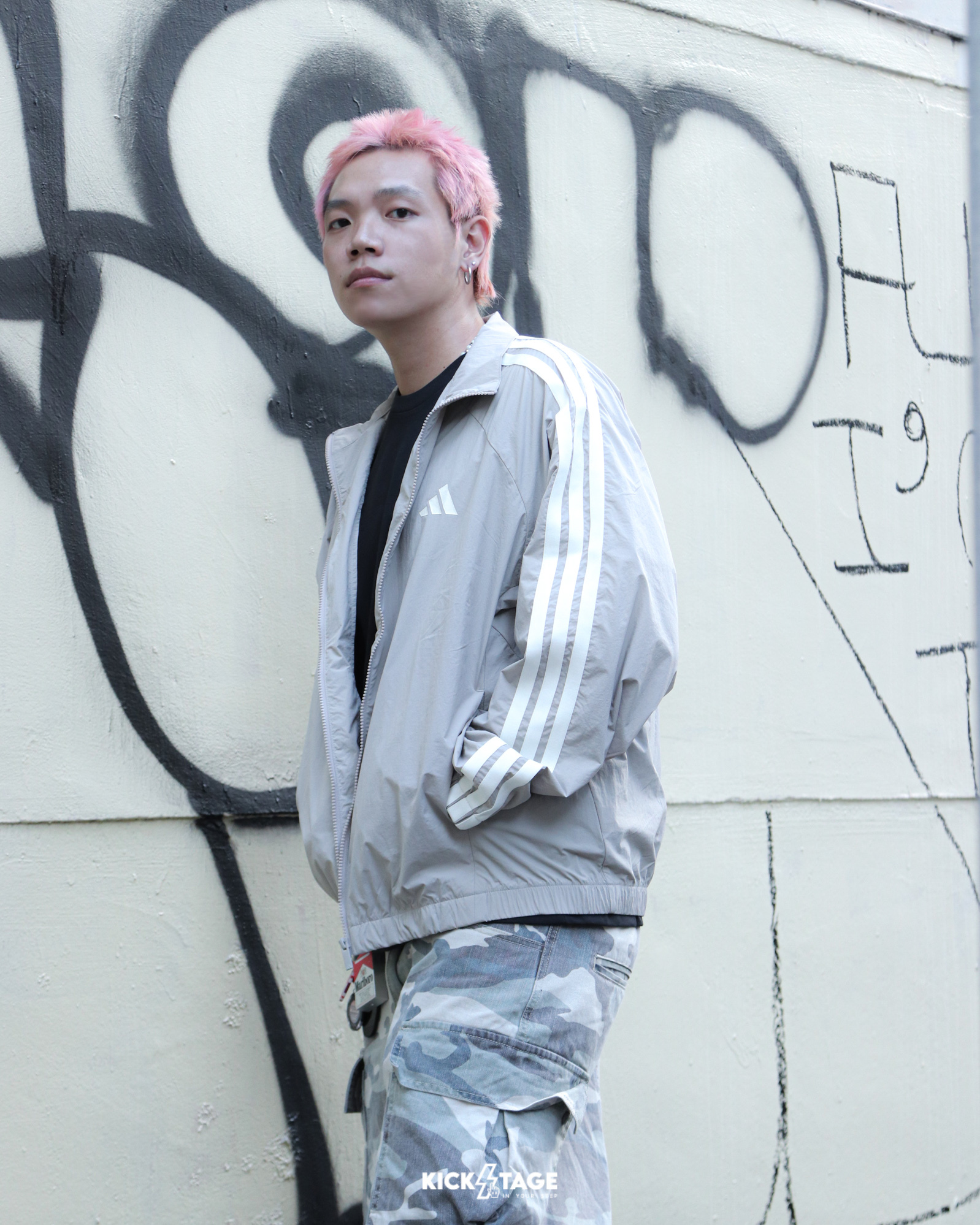 男女款 ADIDAS SPORT JKT 杏灰色 立領 透氣 寬鬆 防潑水 防風 外套【KC2835】