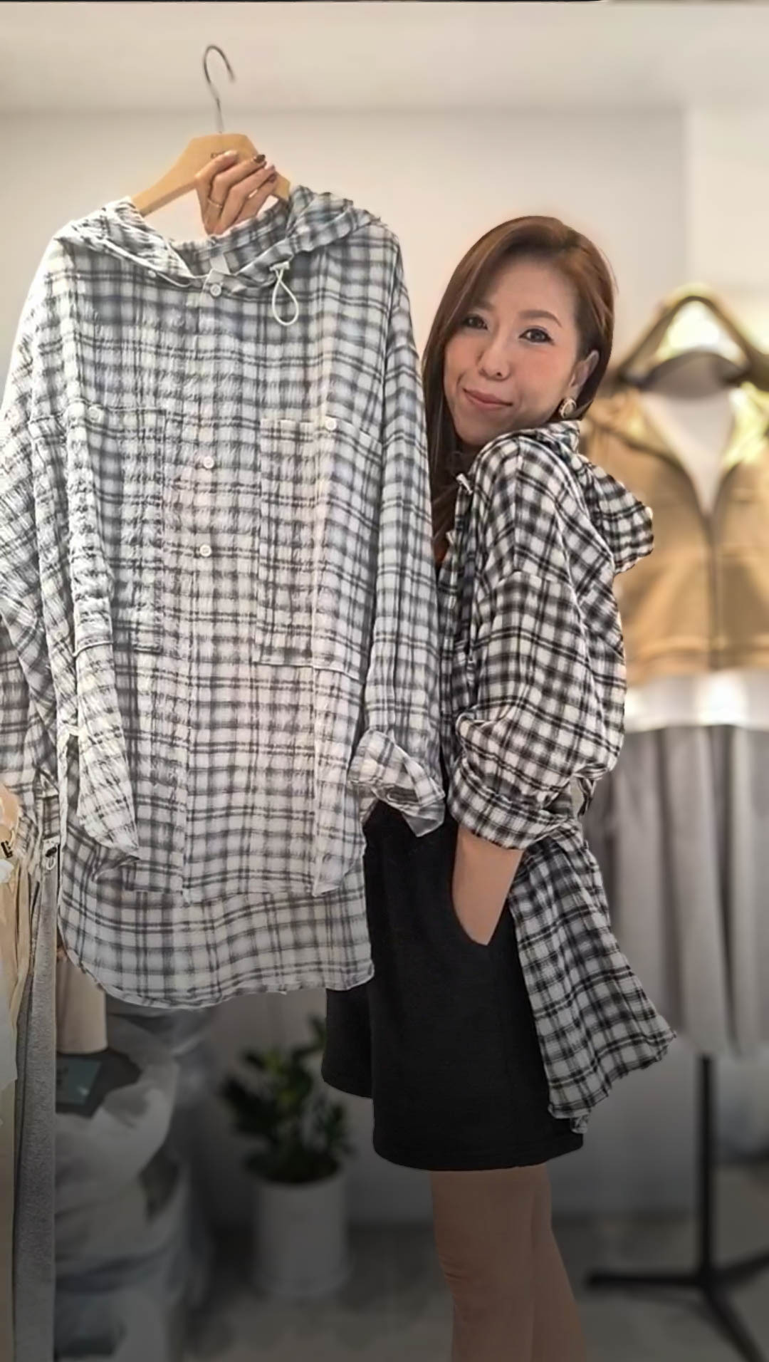 🥰K0604  ▶️格子襯衫 👉B:160cm L:65/75cm