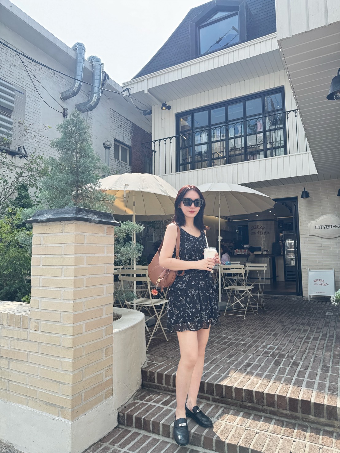 SALE800 OH!HER 碎花雪紡短洋裝（附裙罩）