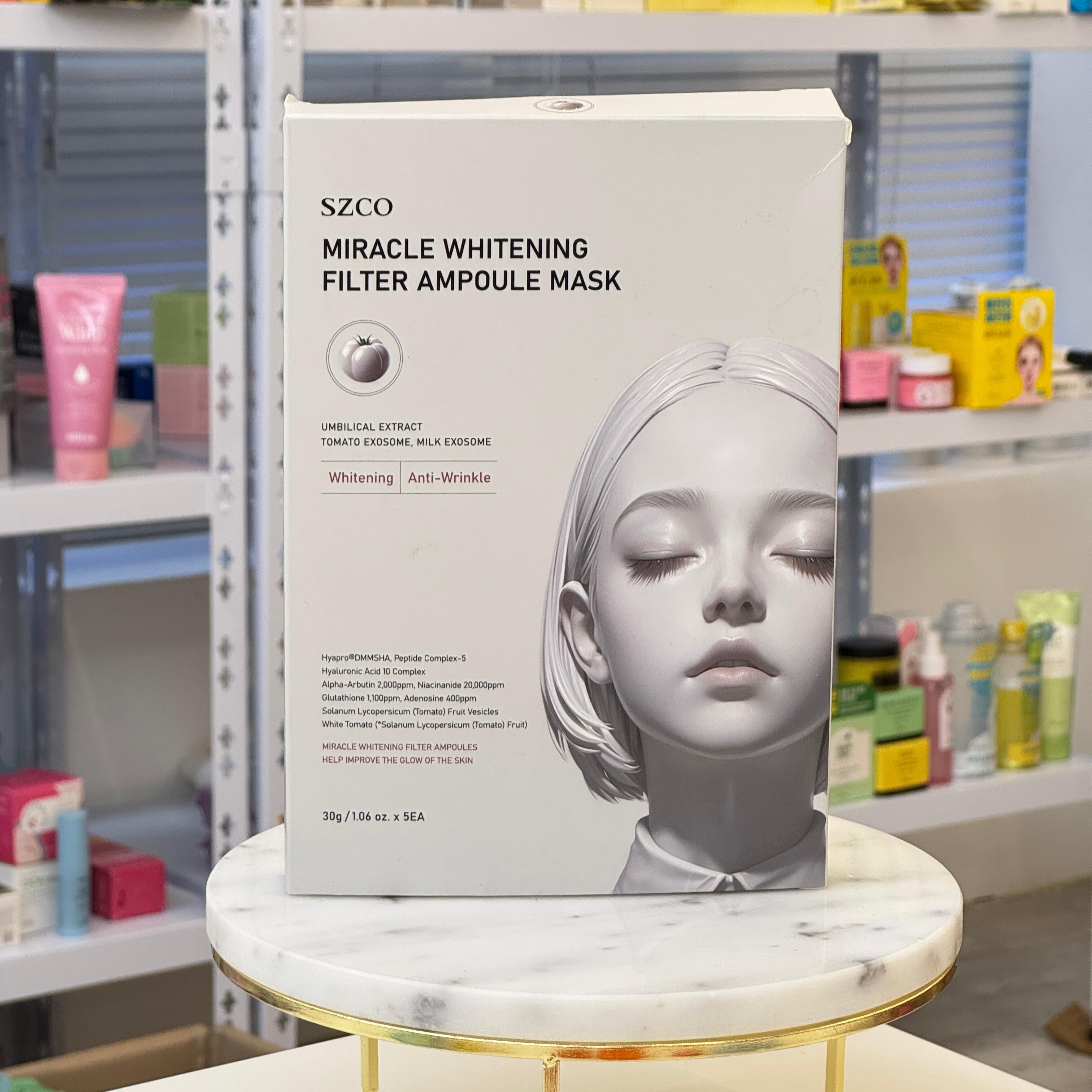 Y47 SZCO 韓國水品煥白安瓶面膜 (一盒5片)【買一送一】