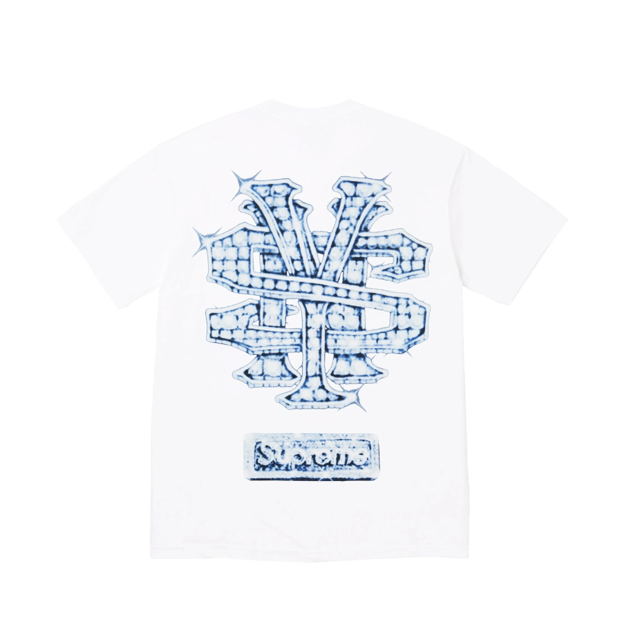 -(B4e03)-SUPREME SNOWMAN TEE MONEY DIAMOND 嘻哈 中指 雪人 短Ｔ 黑色/白色-FW25T20