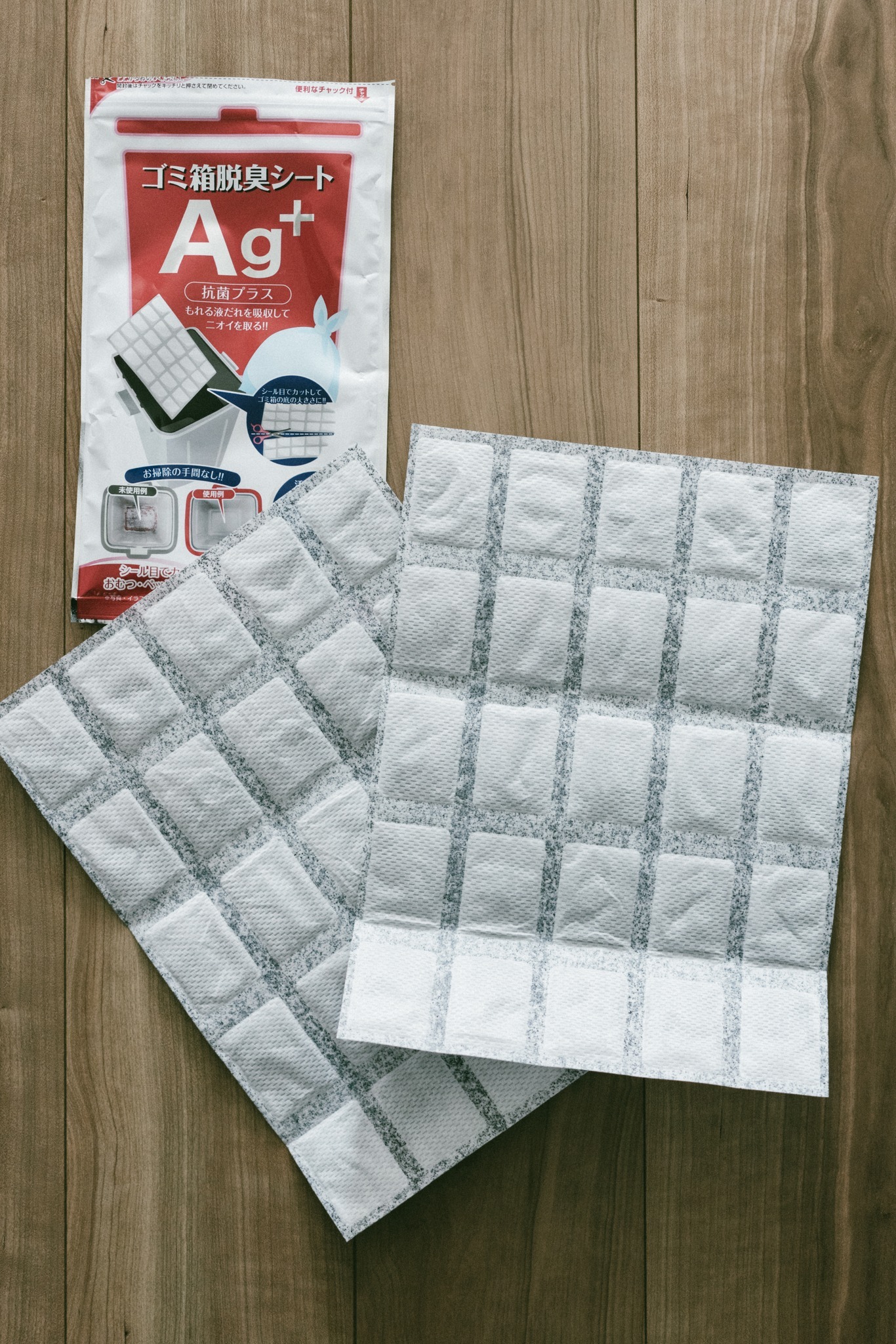 豊田化工日本製AG＋銀離子抗菌活性炭垃圾桶脫臭墊（2入一組）