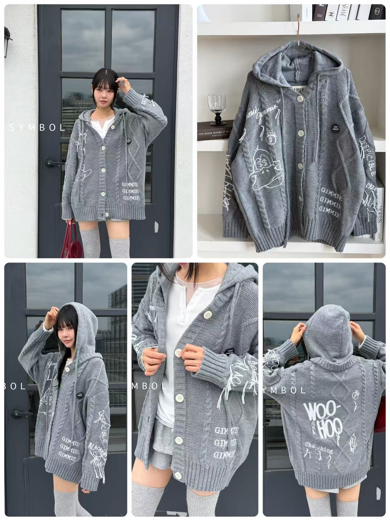 🥰K3574  ▶️鴨子圖案連帽大外套 👉B:cm L:cm