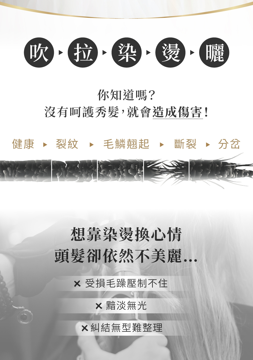 RENATA,鉑金系列,鉑金免沖精華,吹,拉,染,燙,曬,健康,裂紋,毛鱗翹起, 斷裂,分岔,燙染,受損毛躁,黯淡無光,糾結,打結,難整理