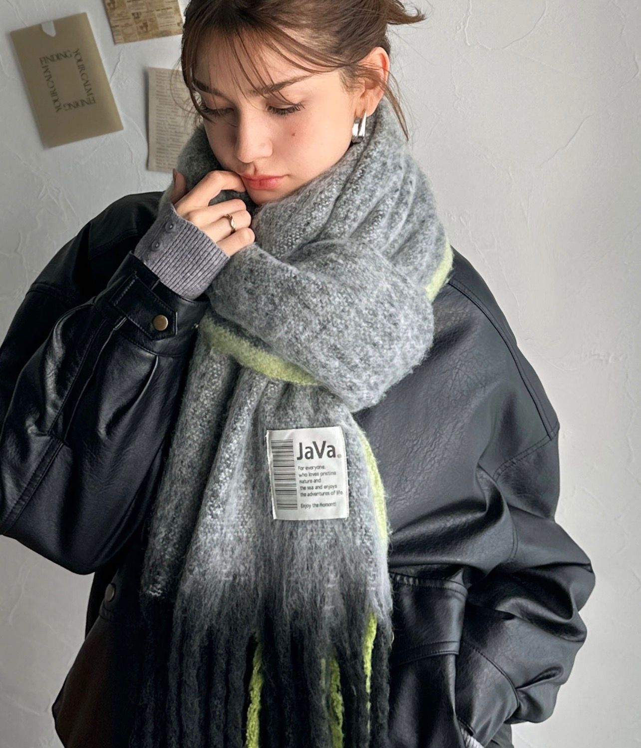 【預購】JN101303 JaVa Collaboration 蓬鬆圍巾