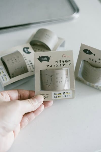 Arnest逸品物創日本製冷凍保存防油防濕標籤貼紙（牛／豬／雞／魚 四款）