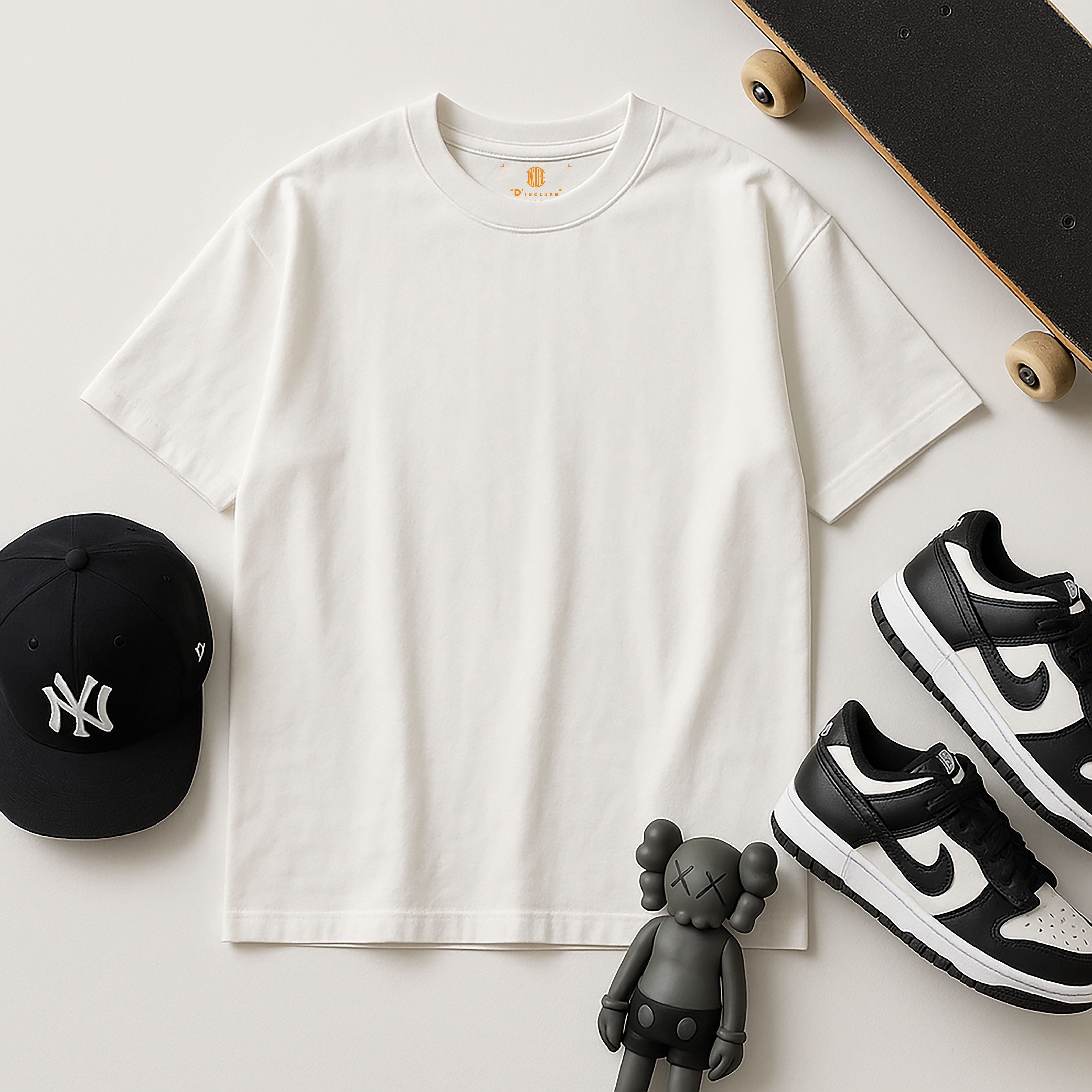 "D'INCLURE" - 自訂款超厚磅落肩短T〈DIN2501〉