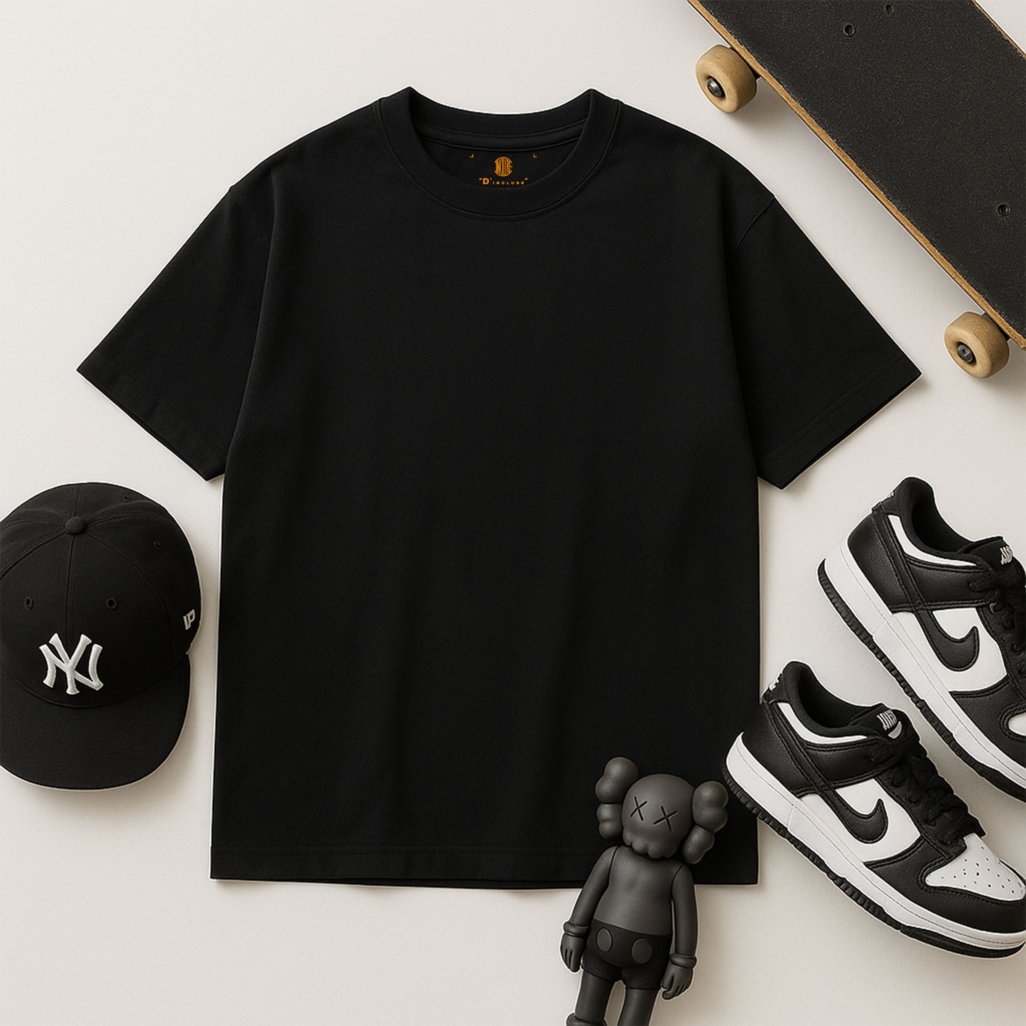 "D'INCLURE" - 自訂款超厚磅落肩短T〈DIN2501〉