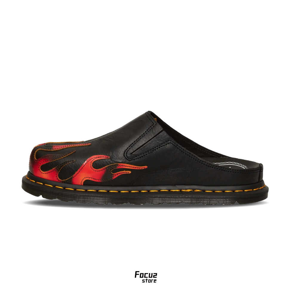 【Focus Store】預購 Dr. Martens San Flame Mules "Black / Vibrant Red" 黑紅 火焰 41605001