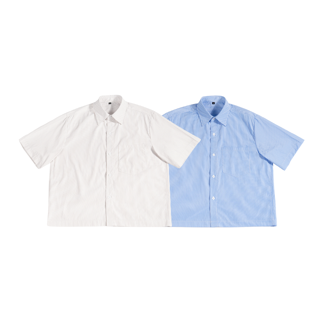 OurPick Boxy Stripe Shirt 短版條紋襯衫 2色