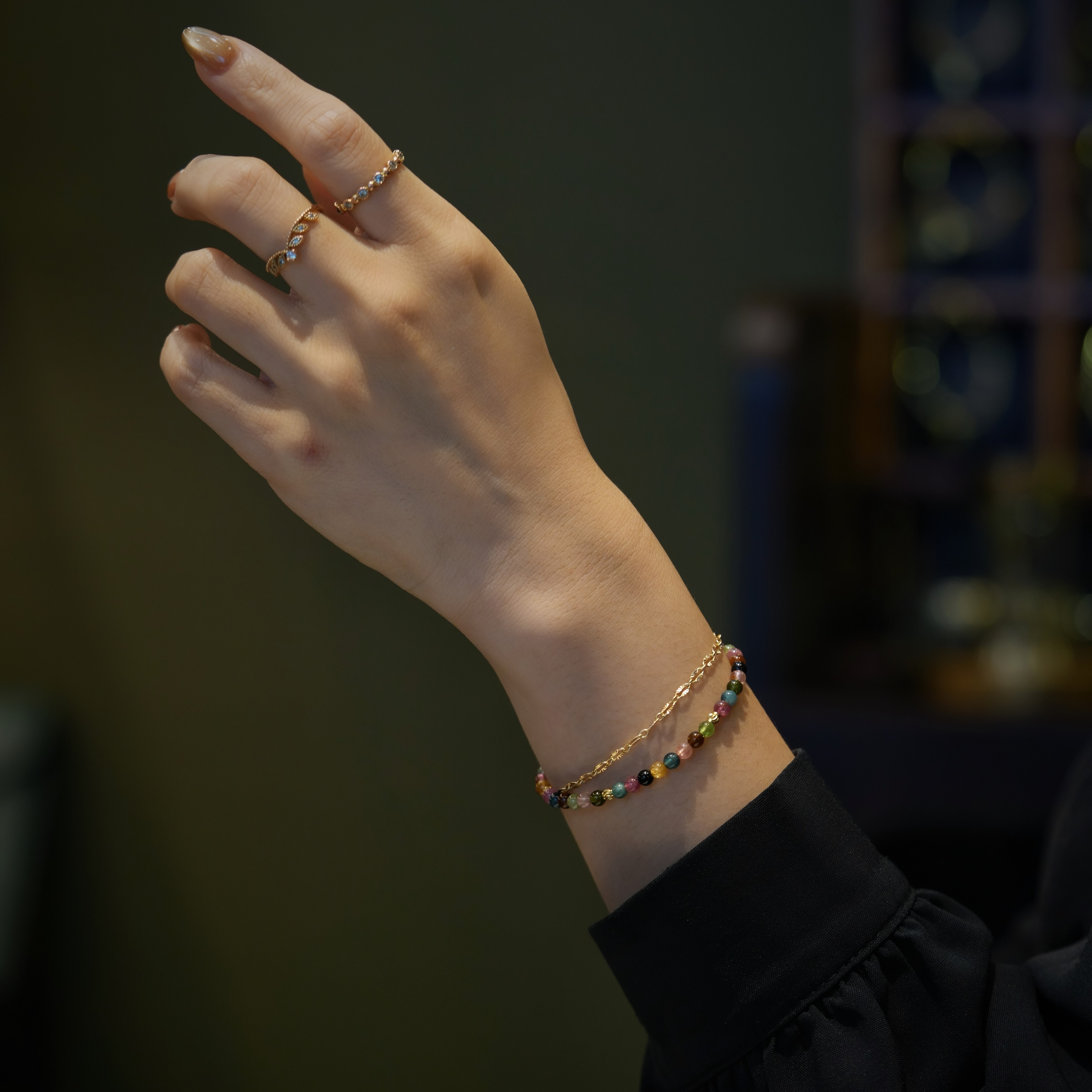 二四六八十｜碧璽鏈條手鍊 B0026