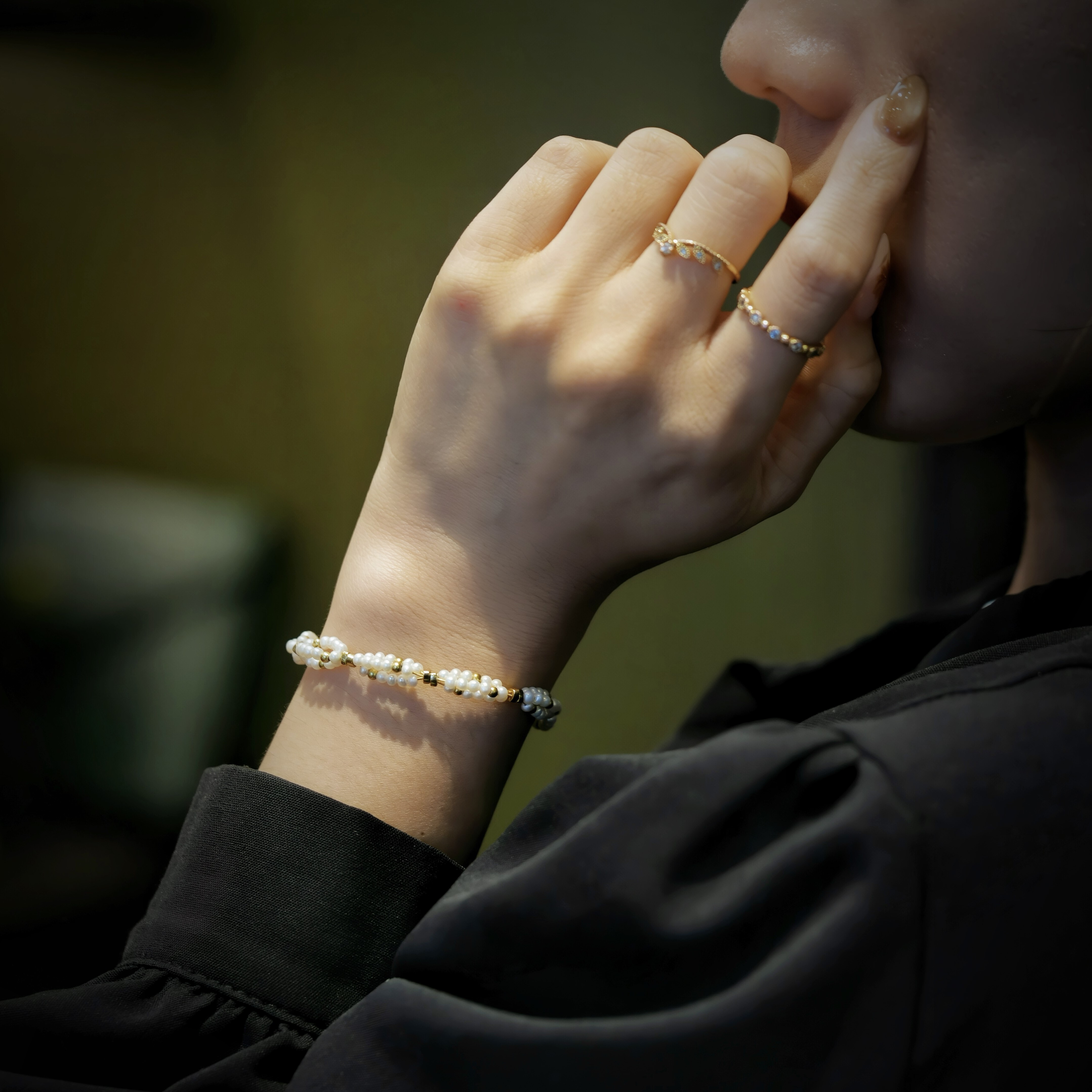 珍實故事｜珍珠鏈條手鍊 B0027