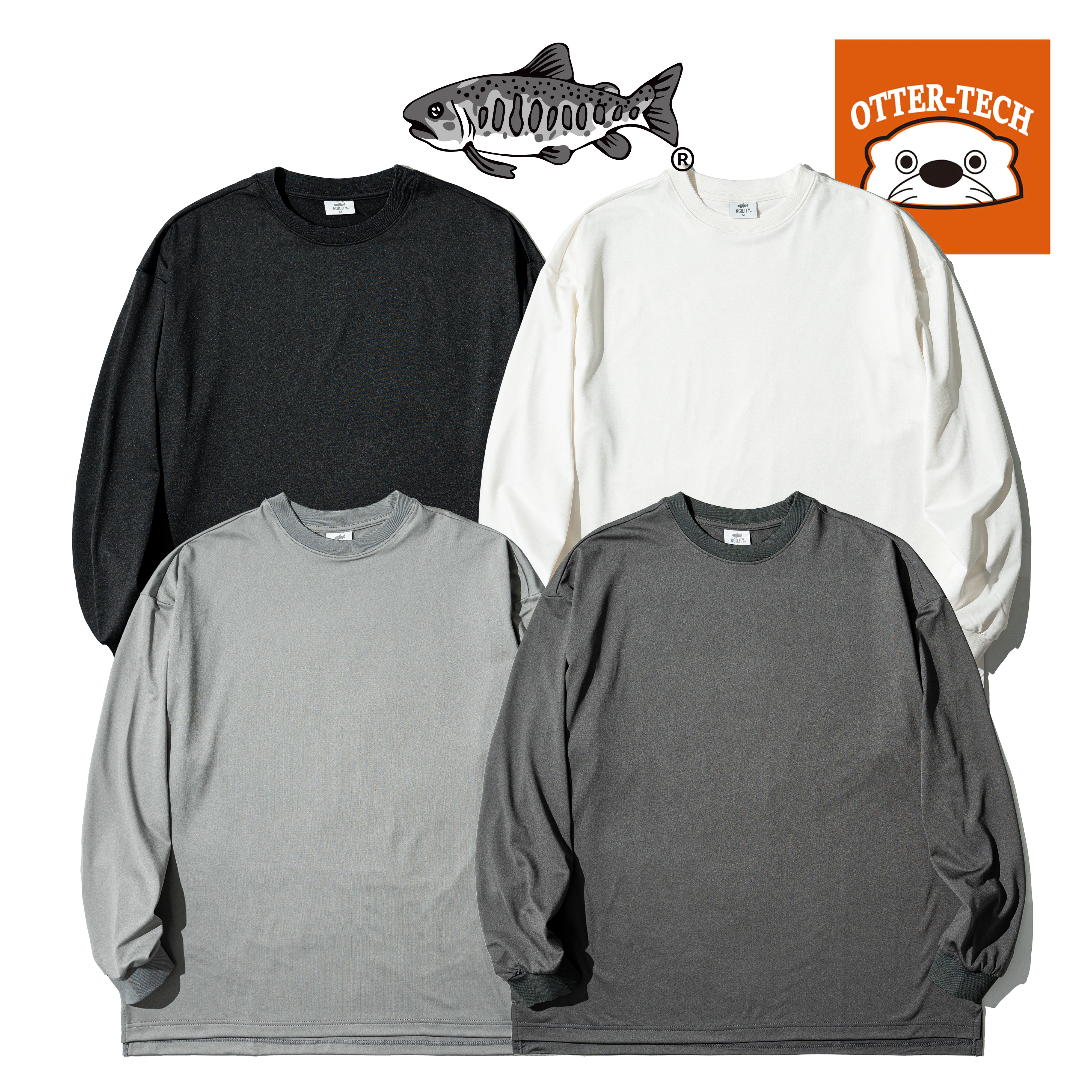 AGILITY OTTER-TECH Crew Neck LS Tee 小水獺 圓領 長袖Tee [A-OT1-多件優惠]