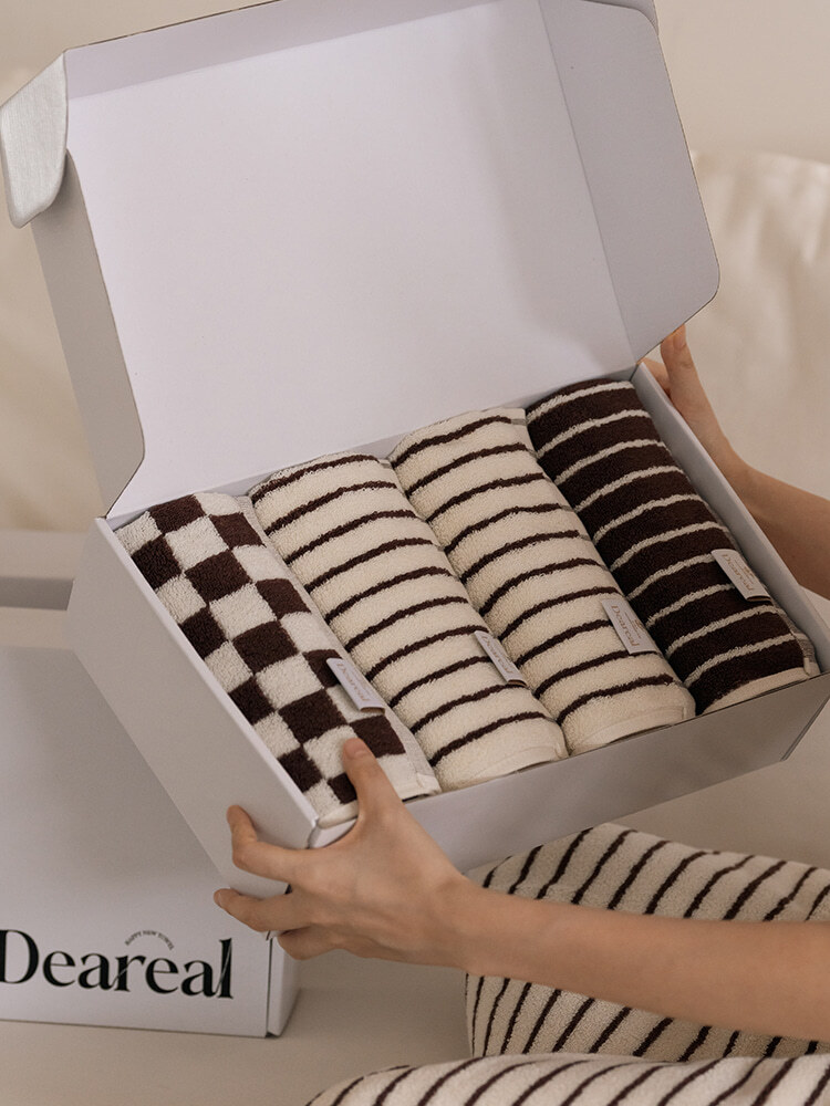 DEAREAL｜ 韓國製抗菌毛巾4條裝 Face & body towel 4pcs｜10色