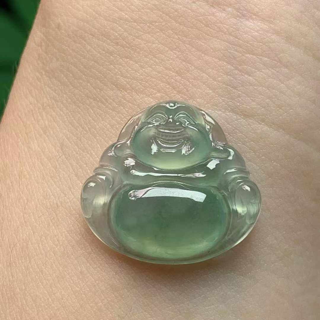 翡翠冰種晴底佛公,天然翡翠A玉, 緬甸玉, Jade, Jadeite