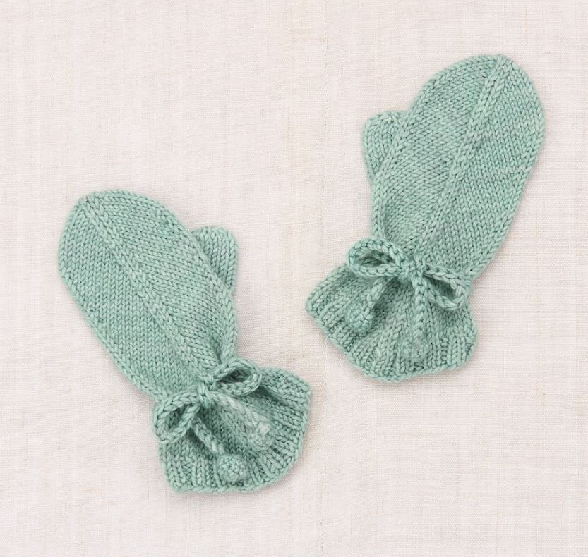 Misha & Puff  羊毛綁結手套  Snowshoe Hare Mittens - Sage