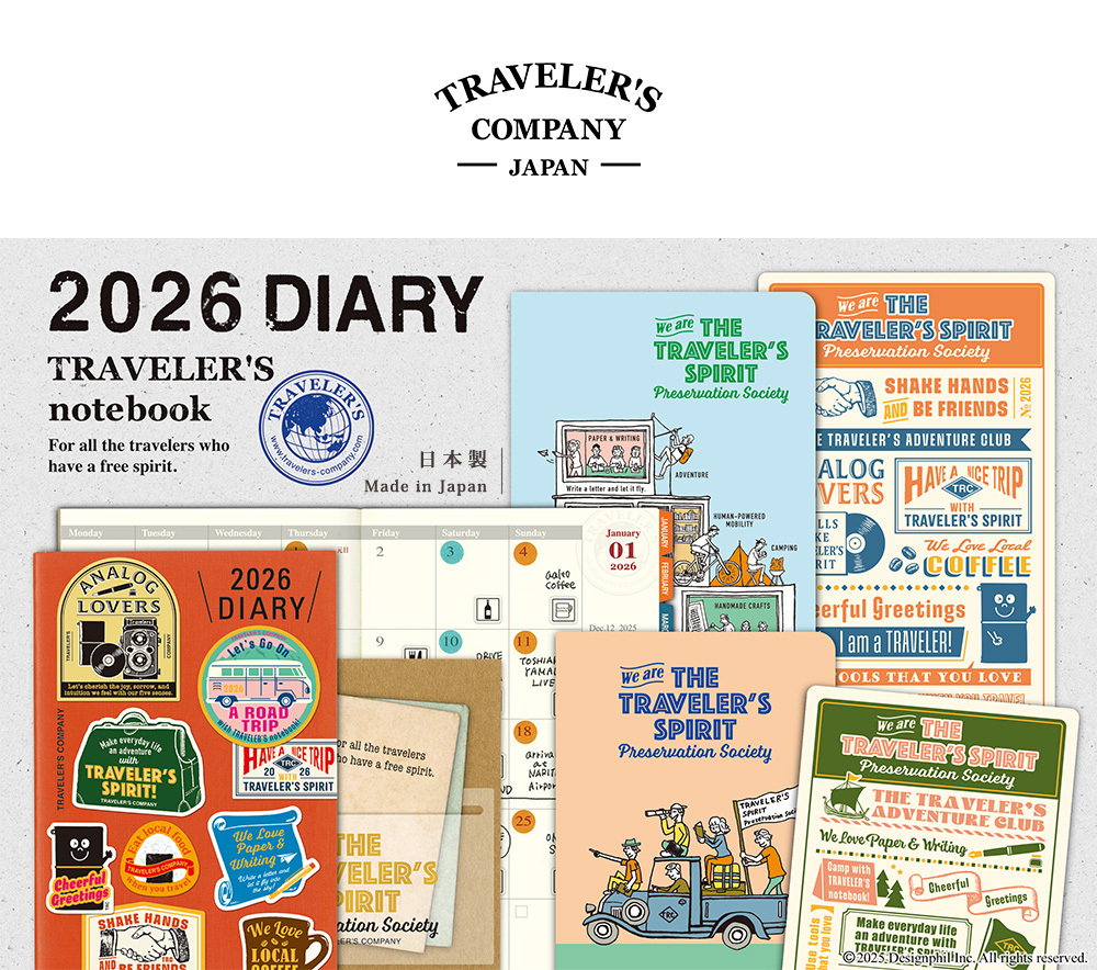 TN 2026 直式週間補充筆記本 Traveler's Notebook 旅人筆記本