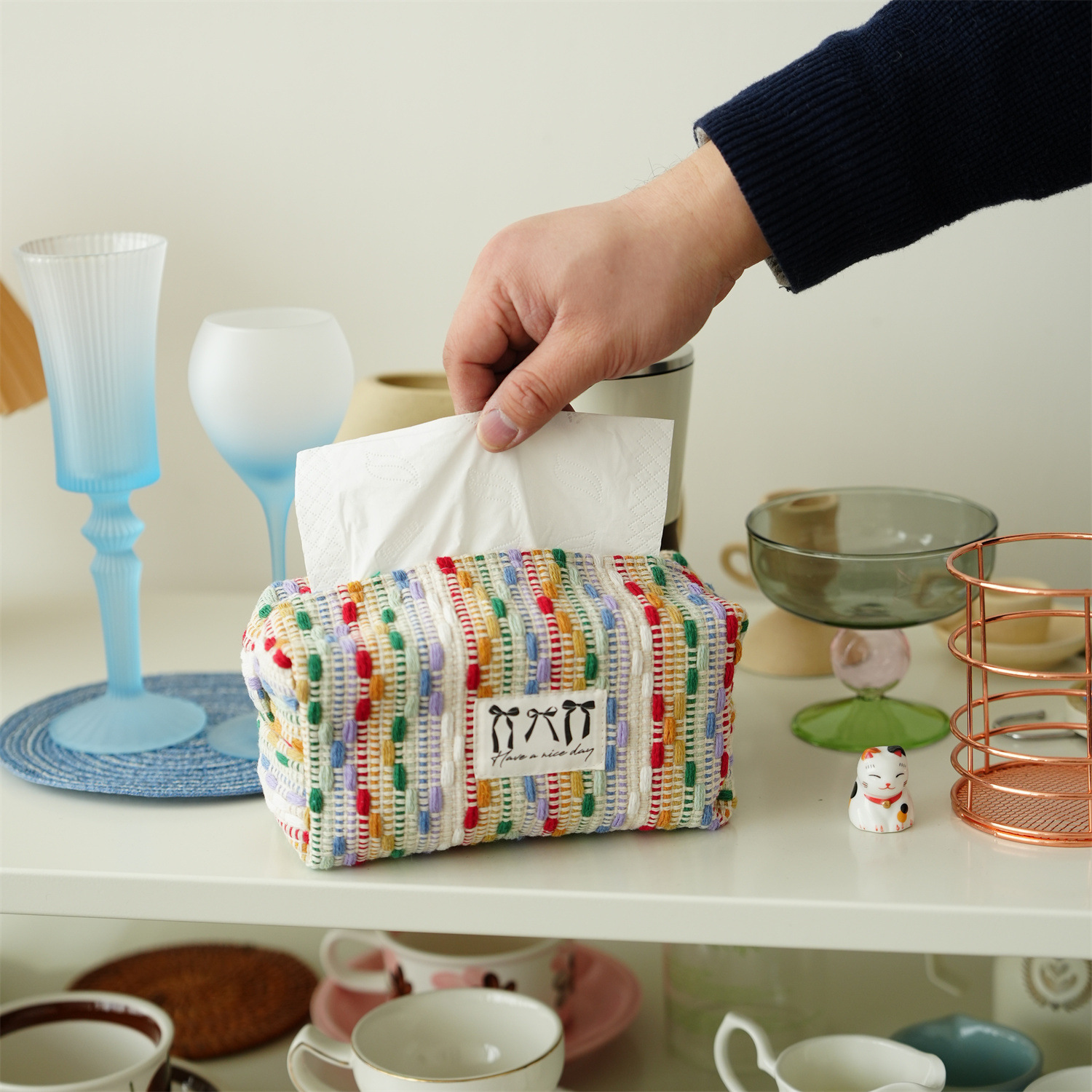 《6289》彩色豆豆布標面紙套