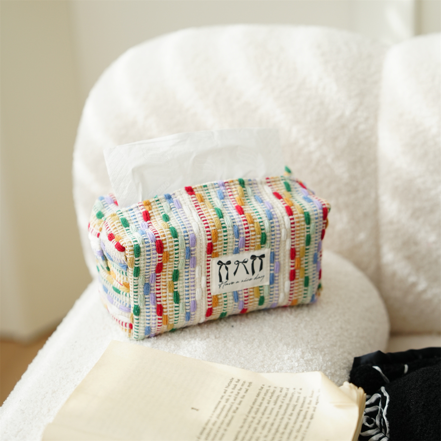 《6289》彩色豆豆布標面紙套