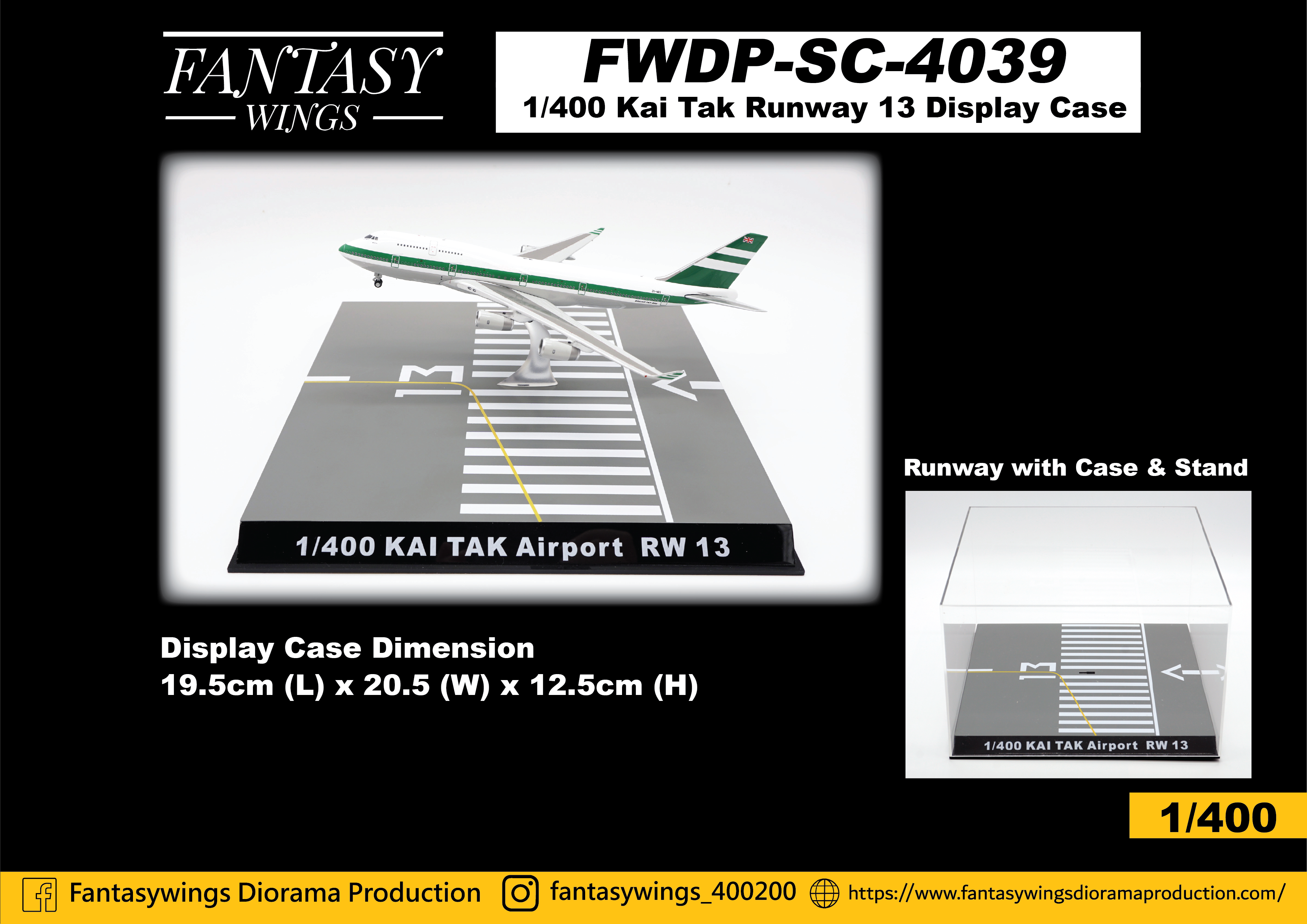JC wings 1/400 香港啟德機場 RWY 13 展示櫃
