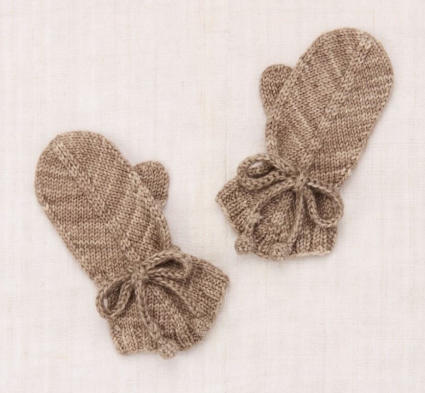 Misha & Puff  羊毛綁結手套  Snowshoe Hare Mittens - Brut