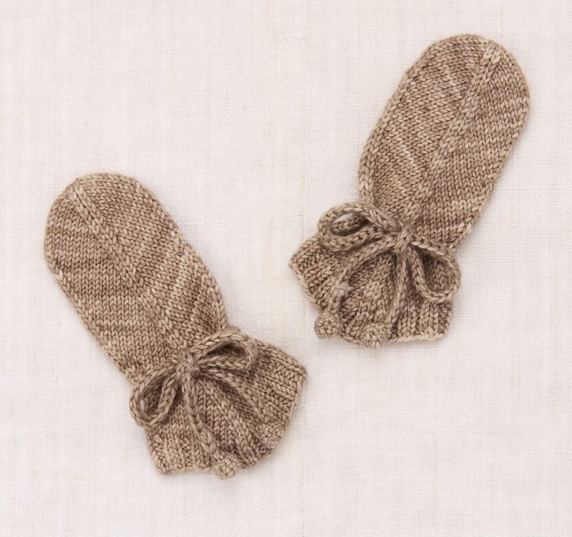 Misha & Puff  羊毛綁結手套  Snowshoe Hare Mittens - Brut