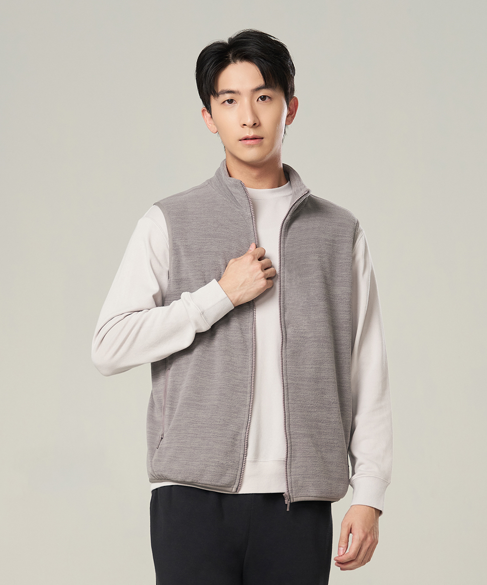 YA系列 超細刷絨男立領背心 UE142625