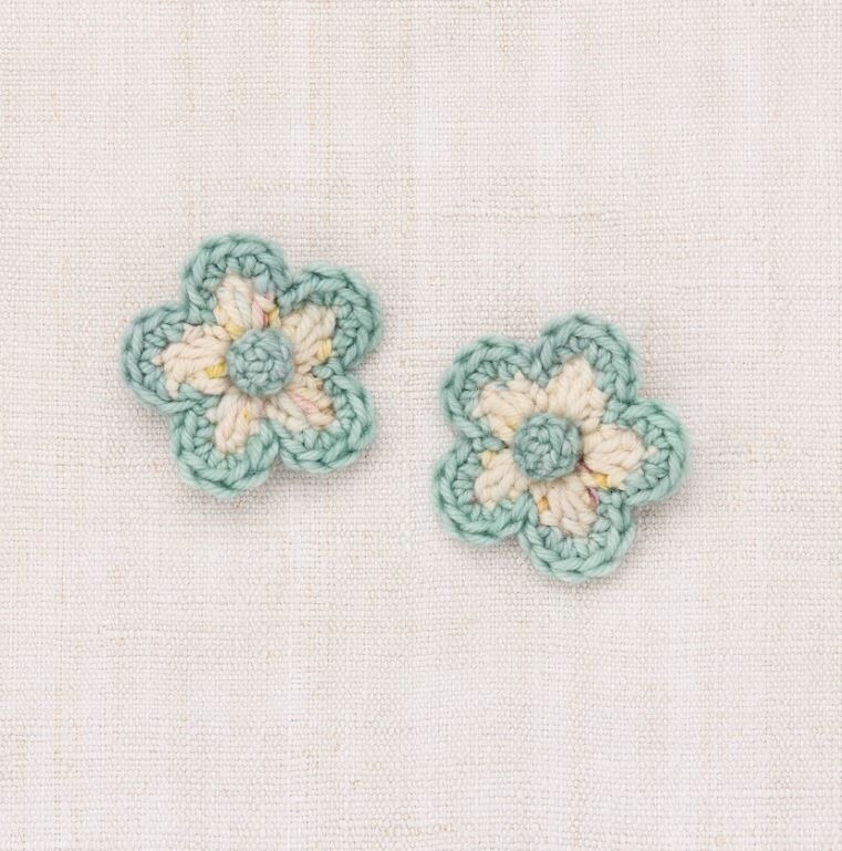 Misha & Puff  編織花花髮夾 Medium Flower Clip Set - Snowglobe Confetti