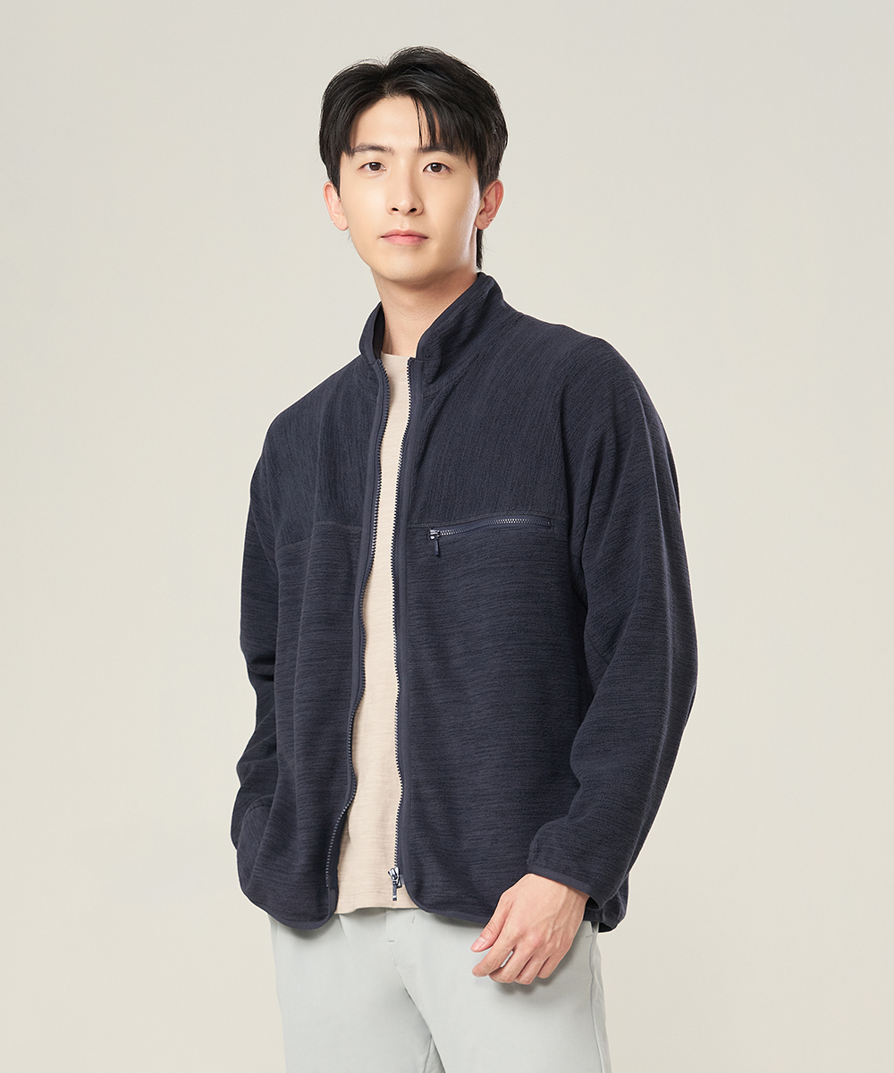 YA系列 超細刷絨男立領外套 UE135325