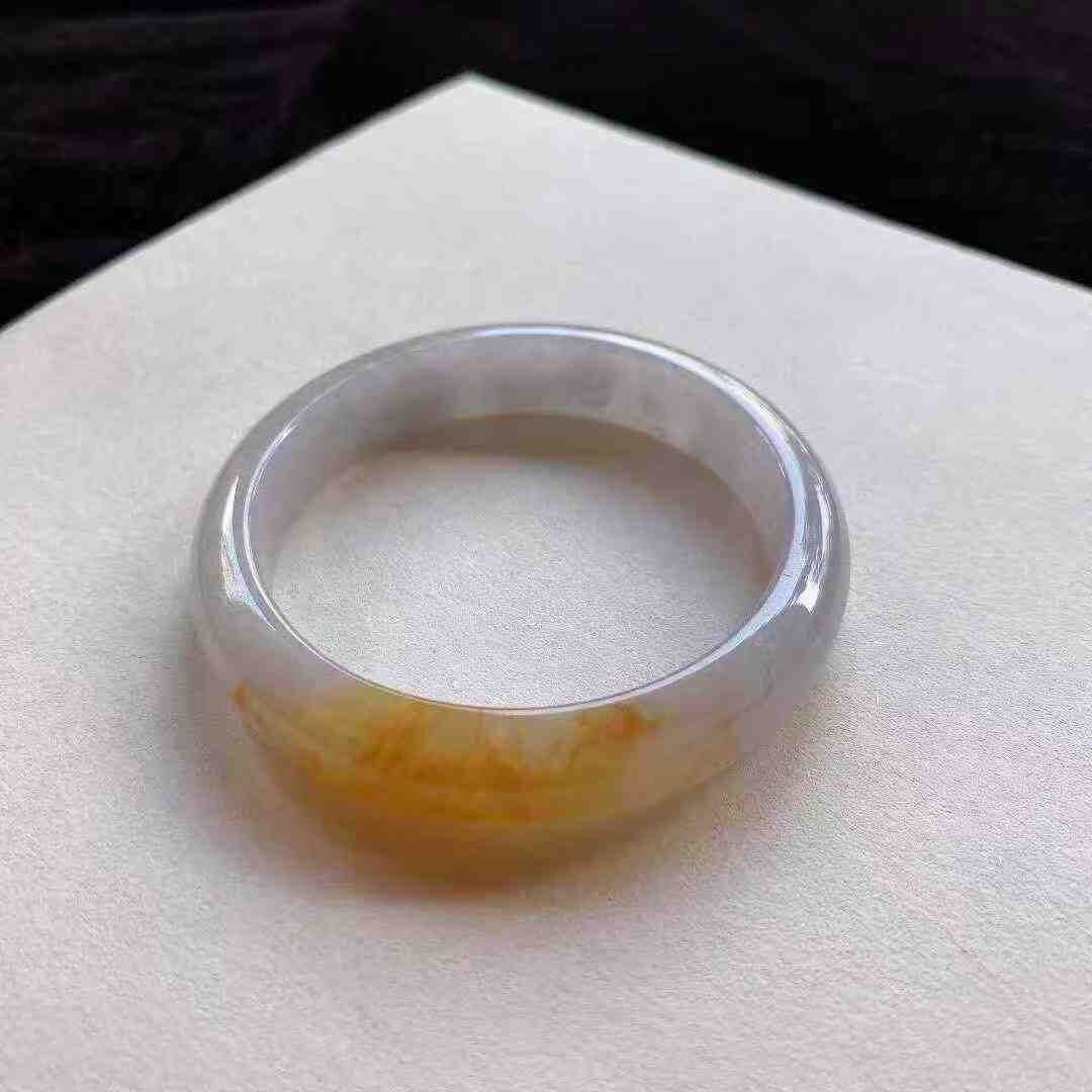 黃翡翡翠正圈手鐲,天然翡翠A玉, 緬甸玉, Jade, Jadeite