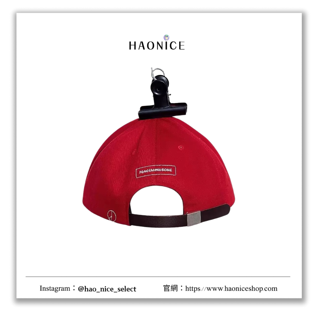 【HAO NICE 】100%韓國正品🇰🇷 peaceminusone帽子 權志龍同款PMO紅色雛菊反戰棒球鴨舌帽🔥