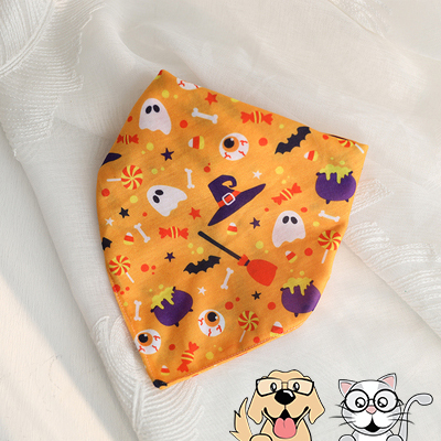 萬聖節寵物三角巾 (橙色)