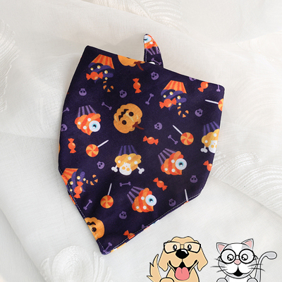 萬聖節寵物三角巾 (紫色)