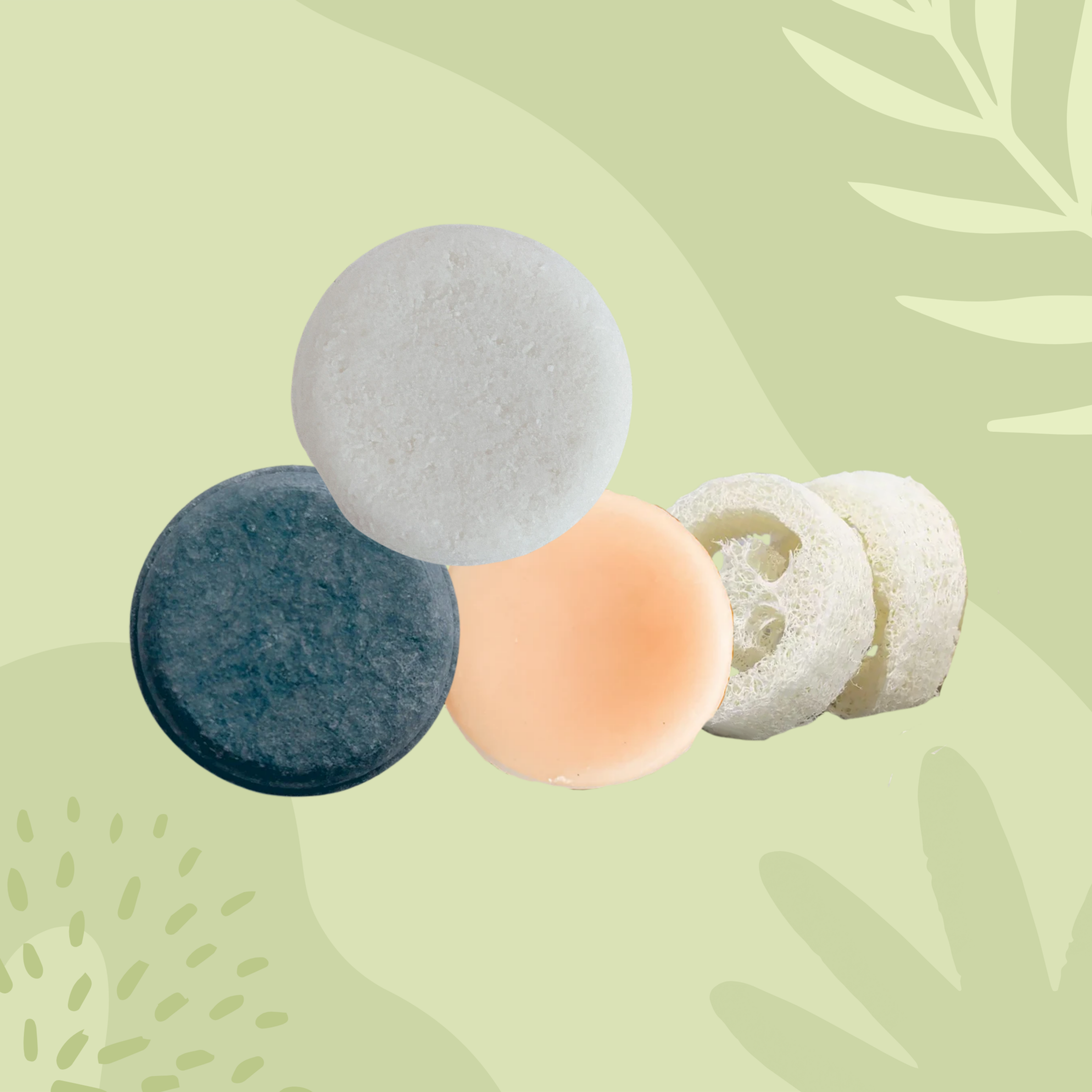 【優惠組合】島女x不廢洗護｜雙入洗髮＋護髮＋絲瓜絡皂盤贈品