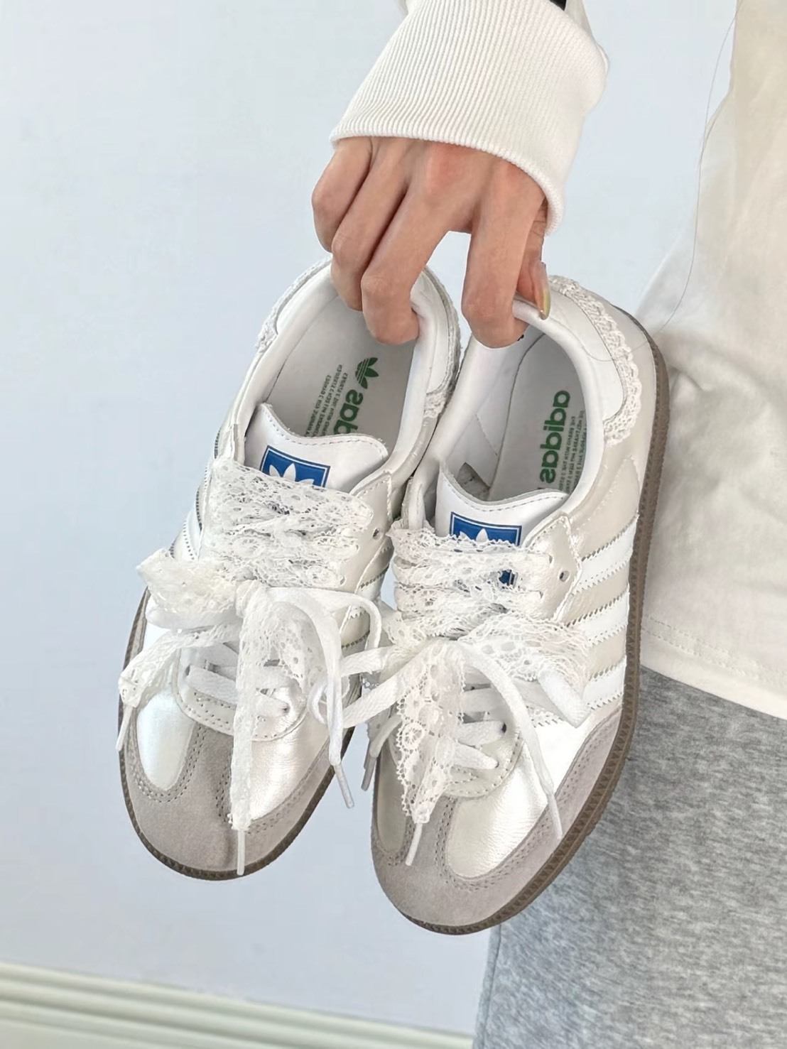 特殊定制款 ADIDAS ORIGINALS SAMBA OG 蕾絲 花邊 芭蕾 德訓鞋