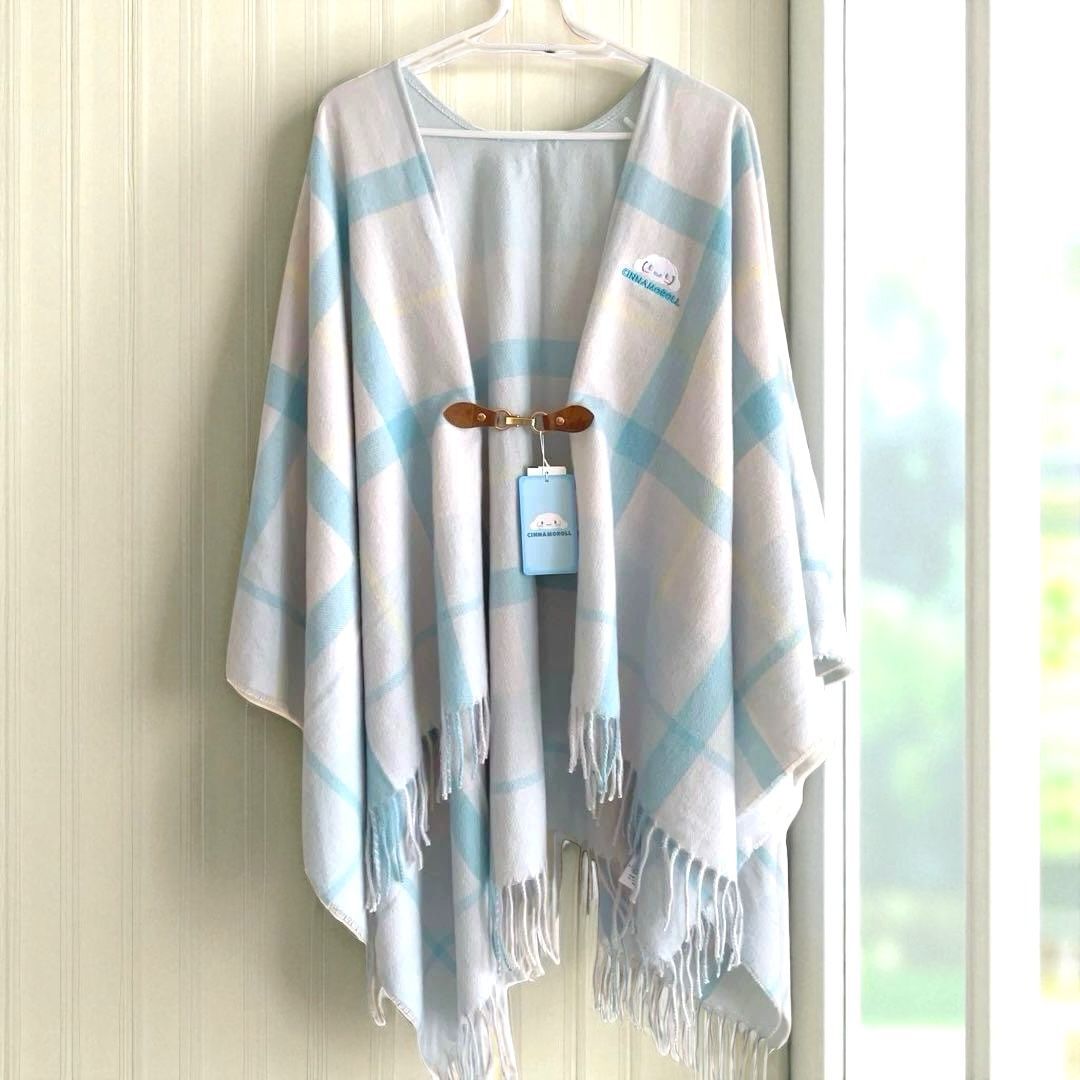 25149-CN Sanrio 玉桂狗 格仔大披肩 #JP-AV25