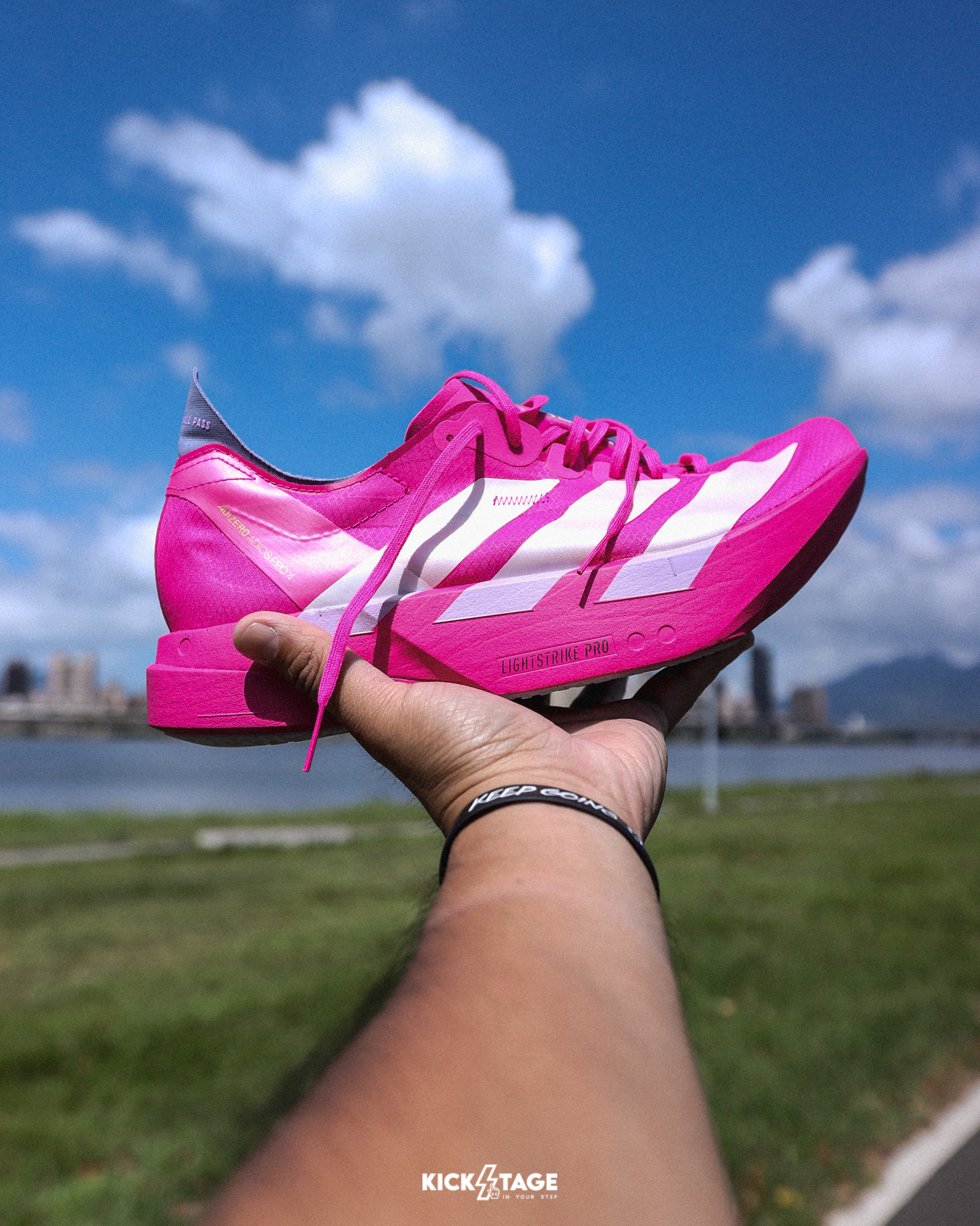 ADIDAS ADIZERO PRO 4 'Shock Pink' 桃紅 輕量 回彈 馬拉松 跑鞋【JR1269】