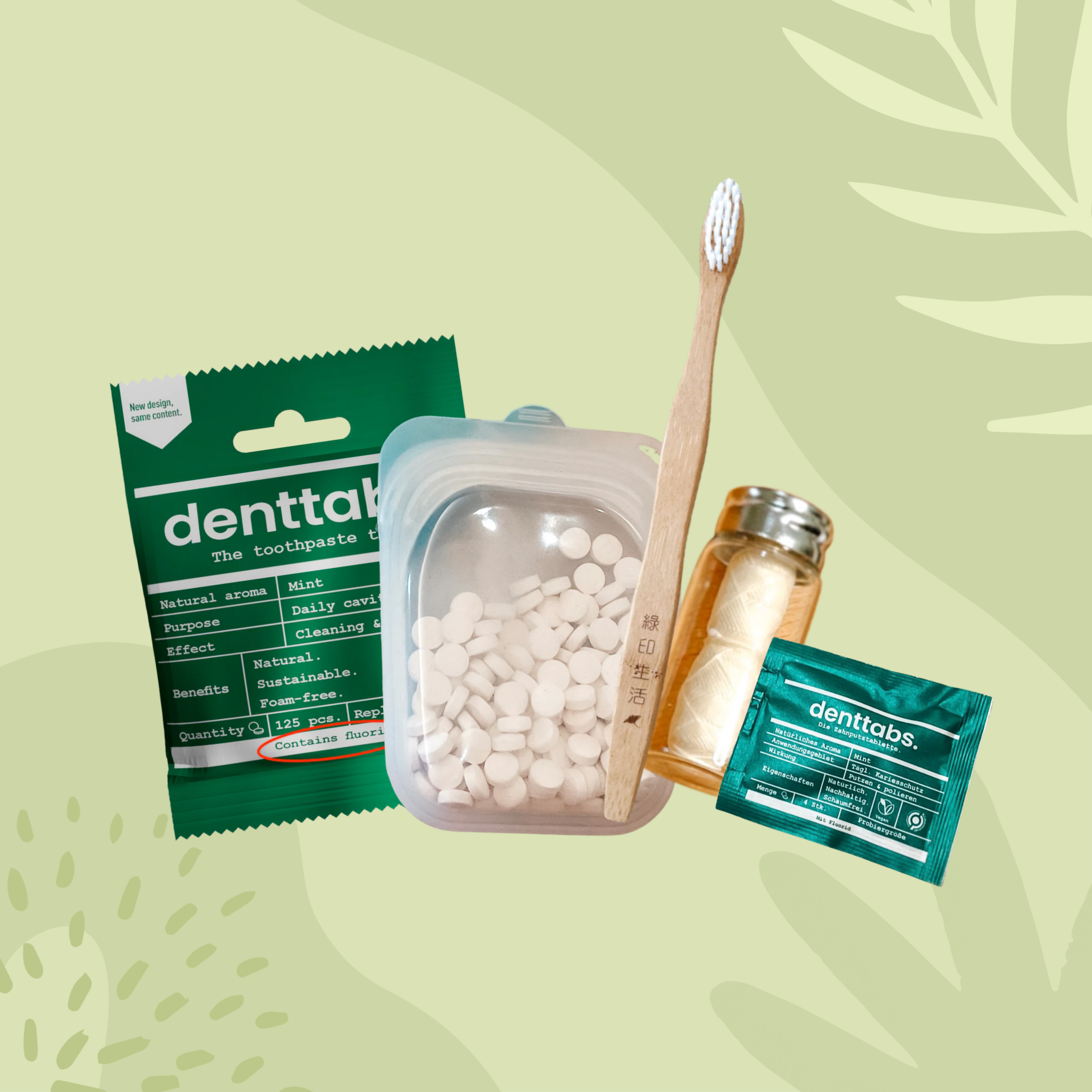 【優惠組合】潔淨隨行組 -薄荷（贈牙膏錠旅行4錠入）