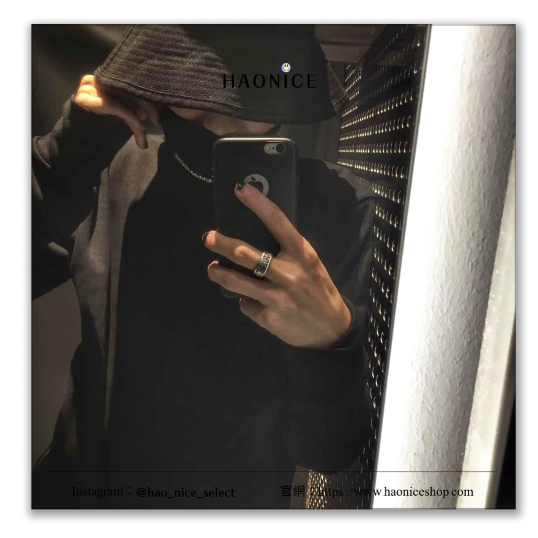 【HAO NICE 】100%韓國正品🇰🇷 PEACEMINUSONE高領毛衣 GD權志龍同款 領口字母PMO長袖高領毛衣🖤