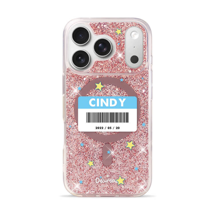 可愛載具 玫瑰金貝拉殼 (MagSafe兼容) - (訂製名字) iPhone客製化手機殼