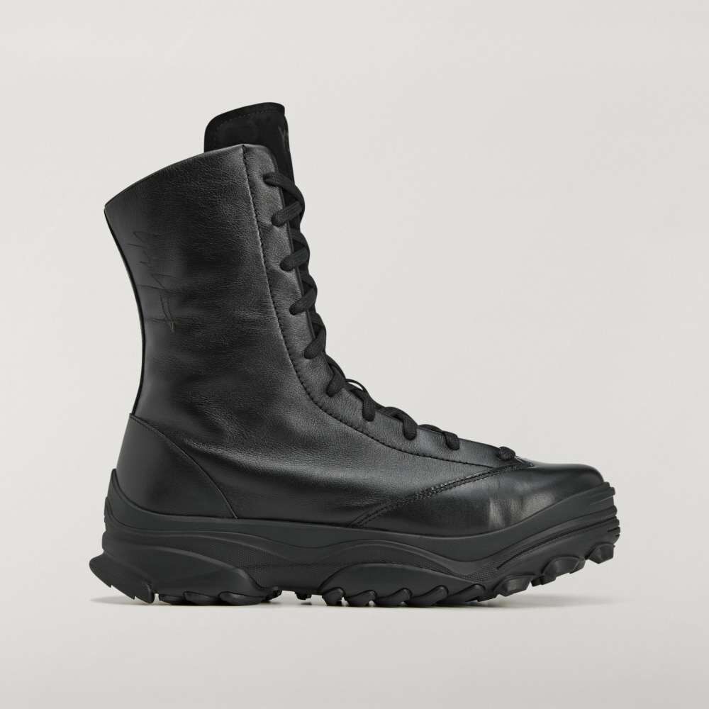 【 Y-3 GSG9 HI 頂級皮革鞋款 - 黑 】