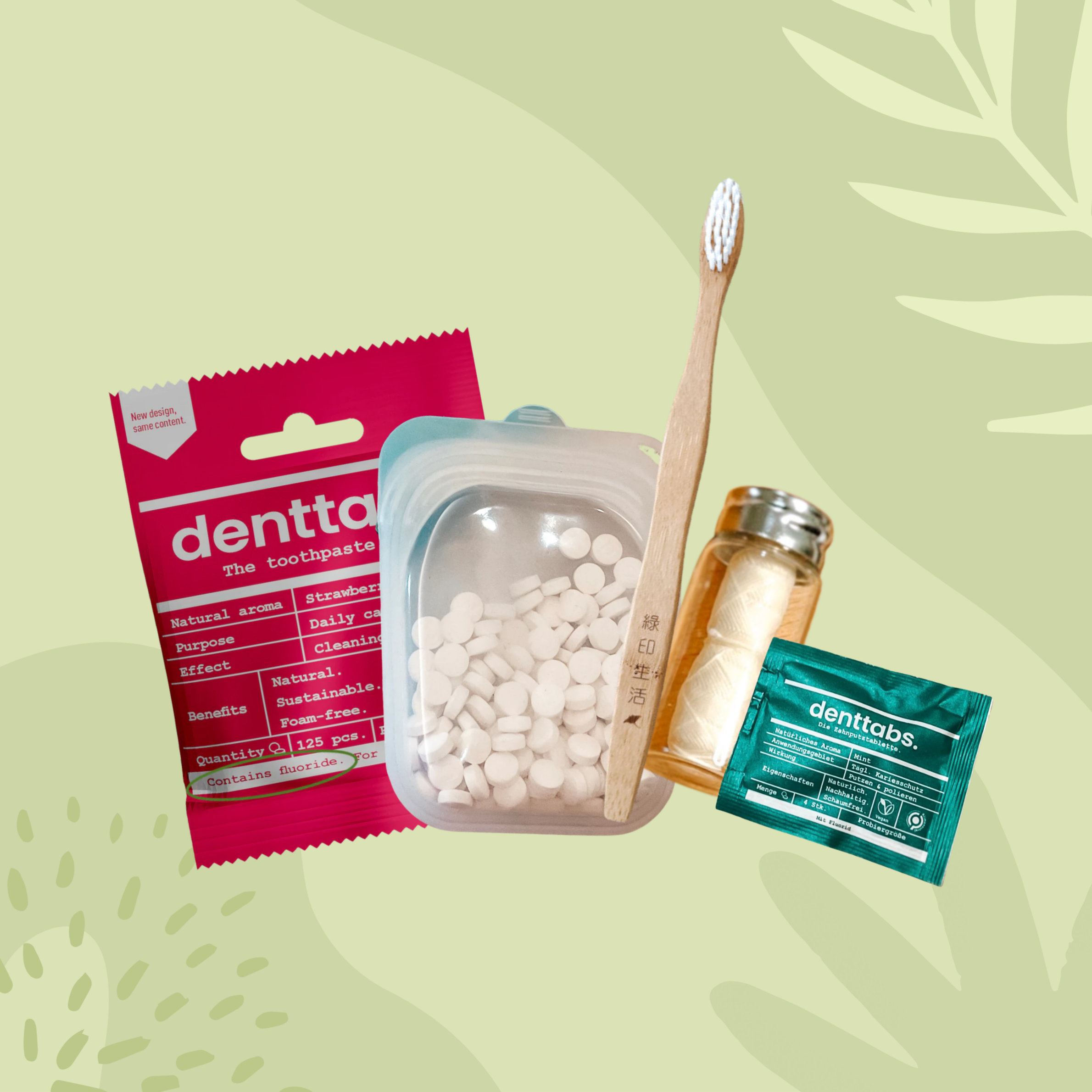 【優惠組合】潔淨隨行組-草莓（贈旅用牙膏錠4錠入）